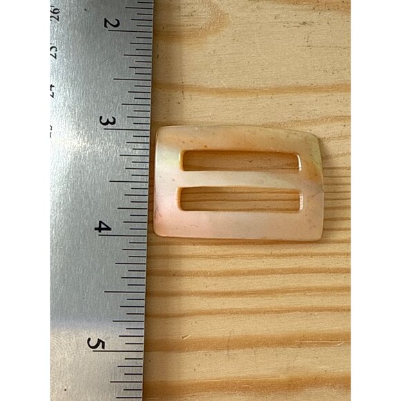 Vintage Mother Of Pearl Rectangular Double Slot Buckle - Picture 4 of 4